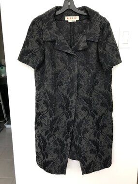 Marni textured short sleeve long jacket